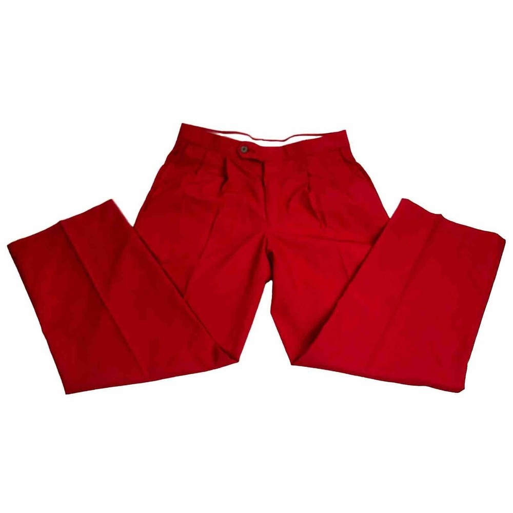 Vintage 1980s Chip Beck Golf Pants Red Size 34x29s Rare USA Made